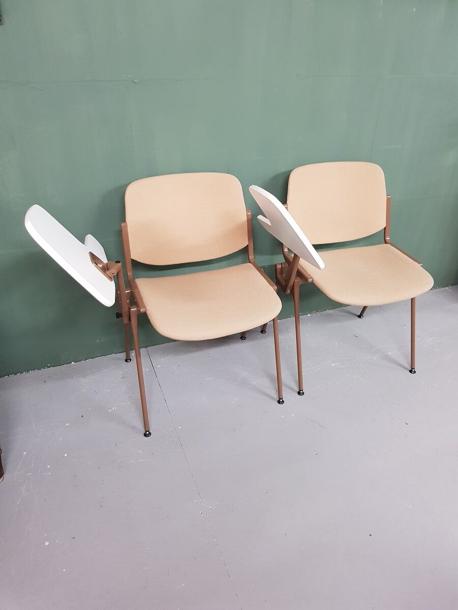 Pair of college chairs by  Giancarlo Piretti for Castelli