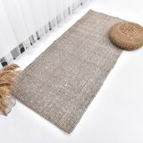 brown wool runner kilim carpet, woll kilim carpet, runner carpet