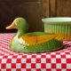 Terrine en barbotine canard vintage