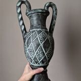 Terracotta ceramic amphora