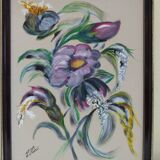 Tableau peinture gouache signé