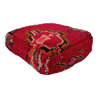 Handmade Berber pouf in wool 60 X 60 X 20 CM