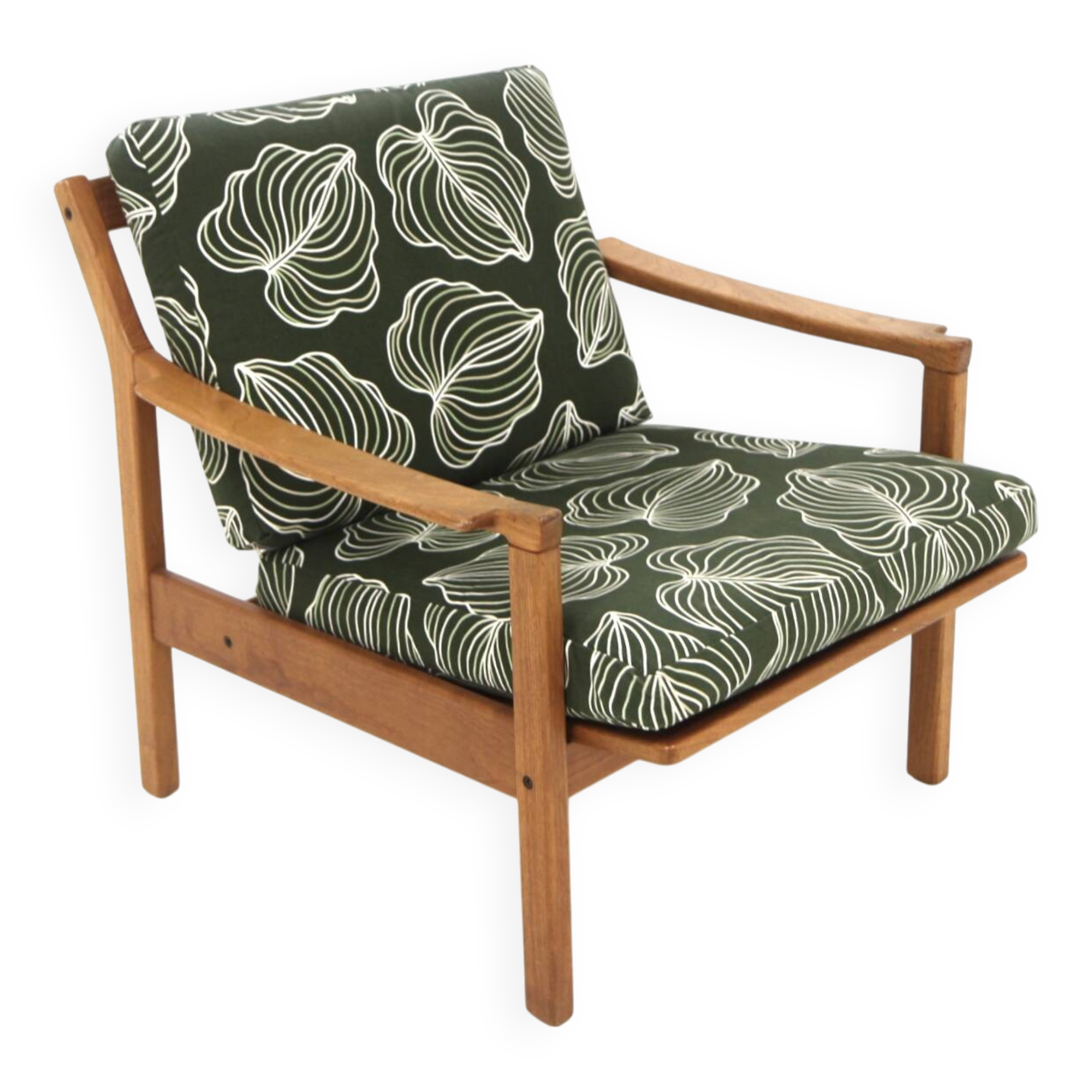 Fauteuil scandinave en teck "Tibro", Erik Wortz, Möbel-IKEA, Suède, 1940
