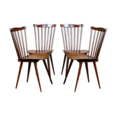 Suite de 4 chaises bistrot vintage Baumann "Menuet"
