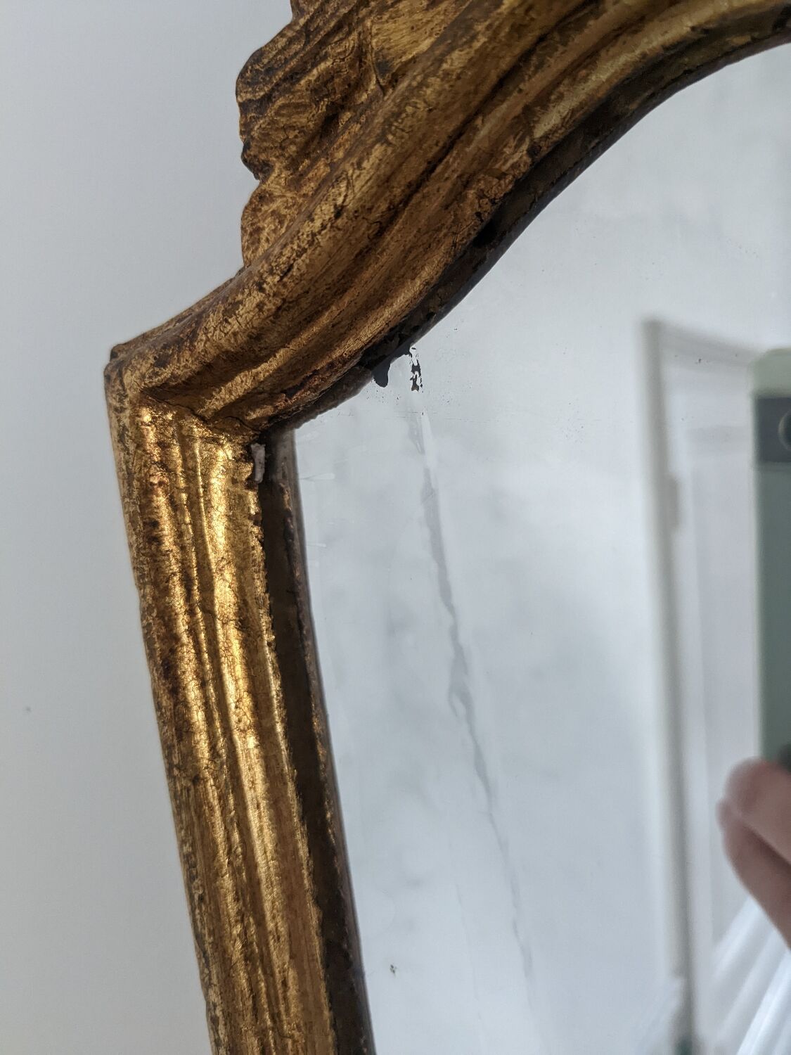 Mirror rocaille Louis XV style 20x39cm