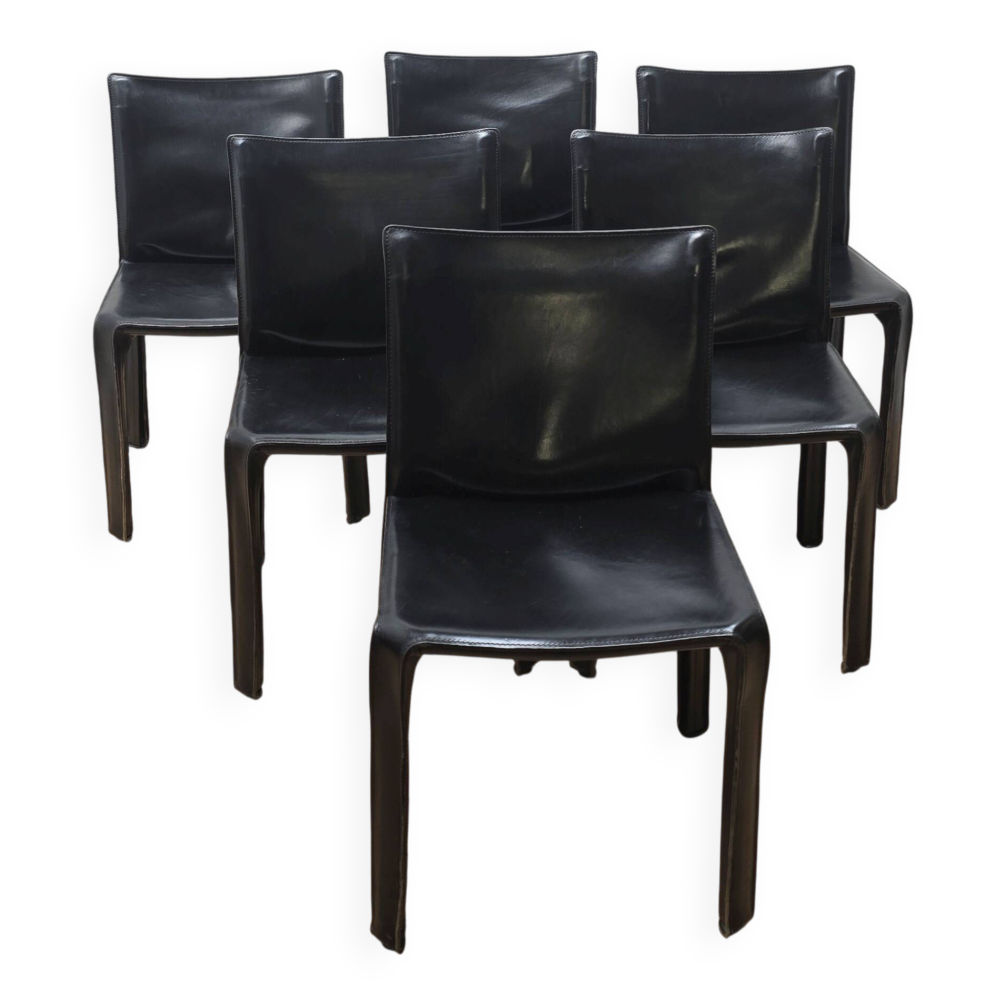 Set of 6 CAB 412 chairs, Cassina