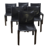 Set of 6 CAB 412 chairs, Cassina