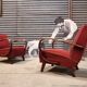 Pair of H 410 armchairs by Jindřich Halabala for Up Zavody