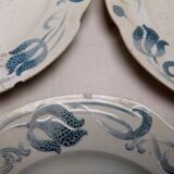 Sarreguemines Tircis barbotine art nouveau plate collection