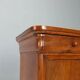 Antique Louis-Philippe bedside table in walnut with drawer, Italy, 19th century.