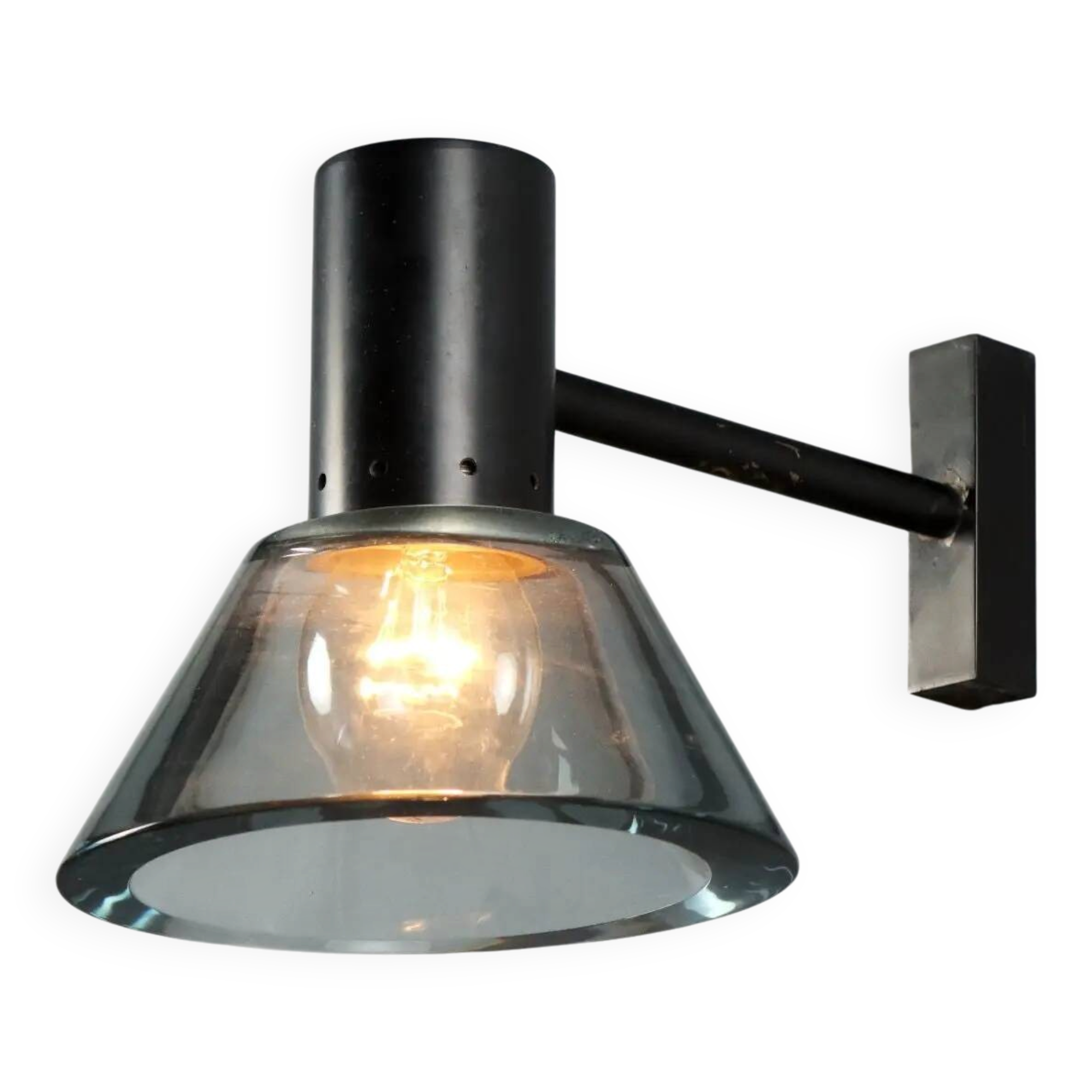 Vintage Murano glass wall sconces, Italian design, 20th century.
