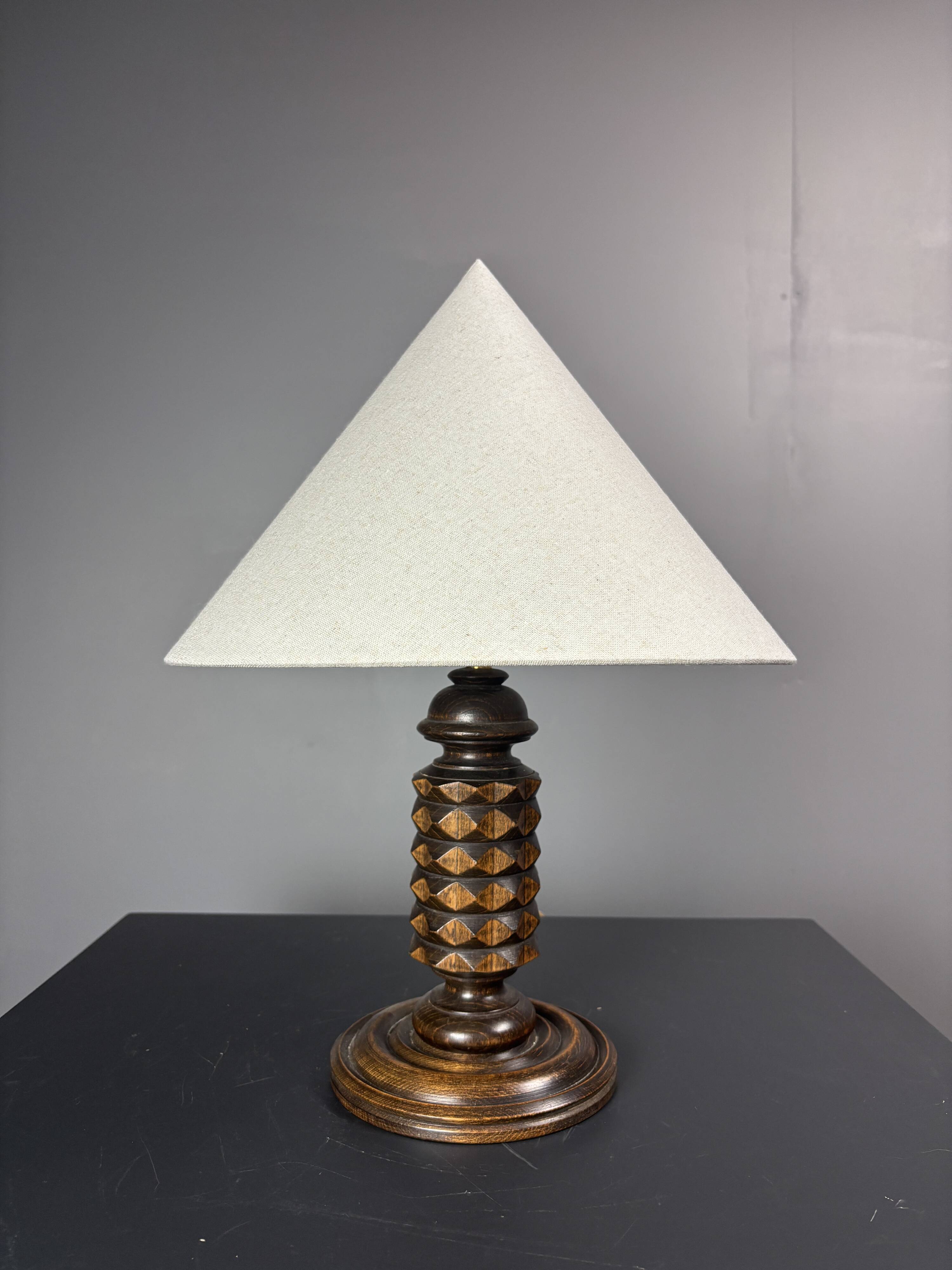 Midcentury French brutalist table lamp in the style of Charles Dudouyt, 50s