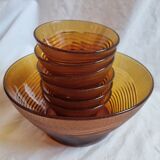 Orange arcopal fruit salad set 1970