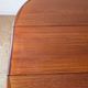 Round teak table with star base, 1960s, extendable.