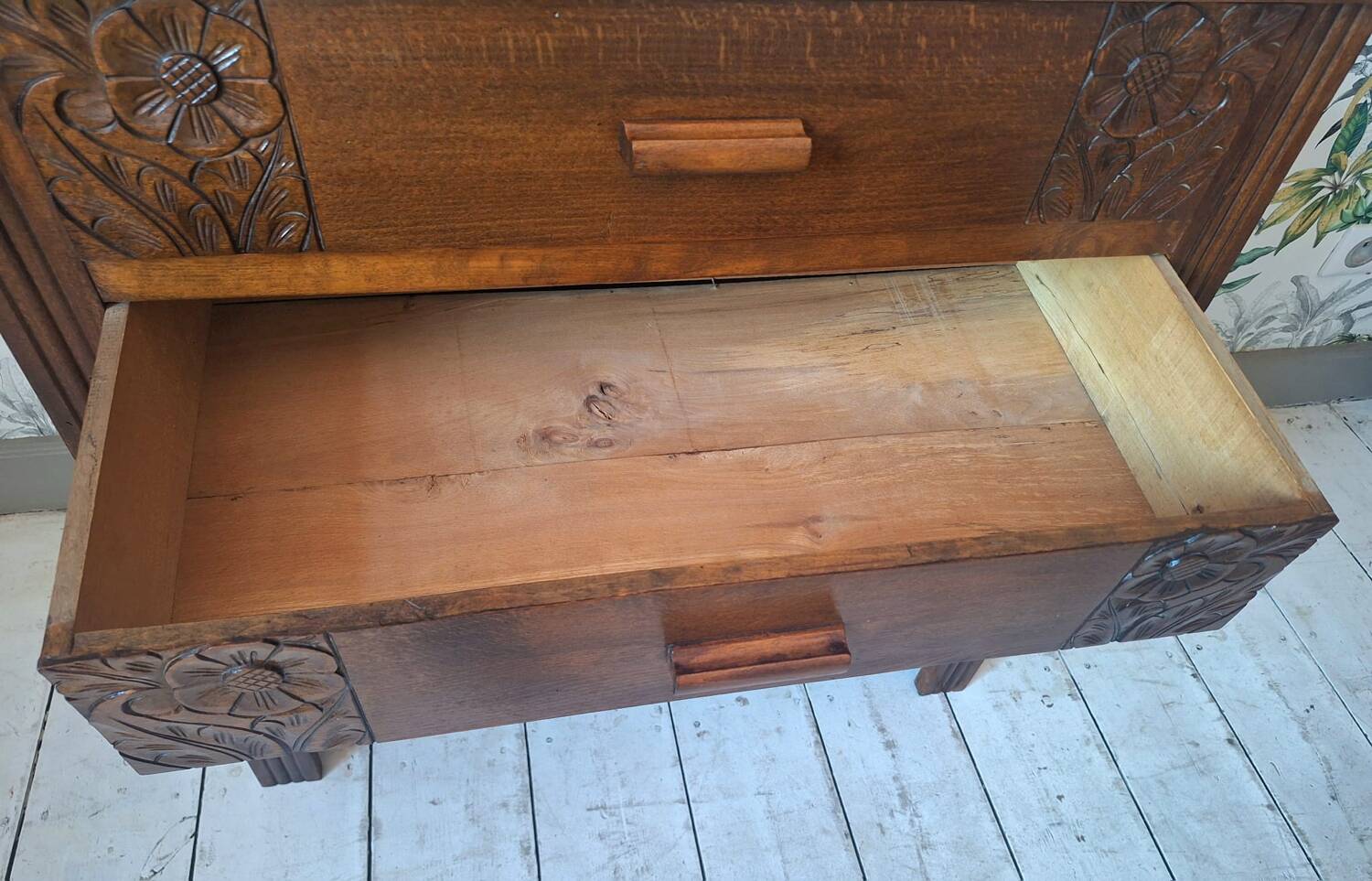 Art Deco chest of drawers, vintage antique furniture