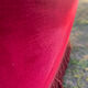 Small old Napoleon III toad sofa in red velvet