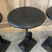 4 tabourets réglables noirs