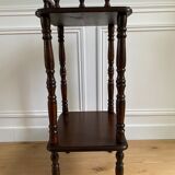 Phone table, wooden two trays