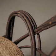 Fauteuil sculptural en bois courbé , Art Populaire, vers 1900