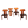 Mario Marenco Walnut Sapporo Dining Chairs for Mobilgirgi, 1970s