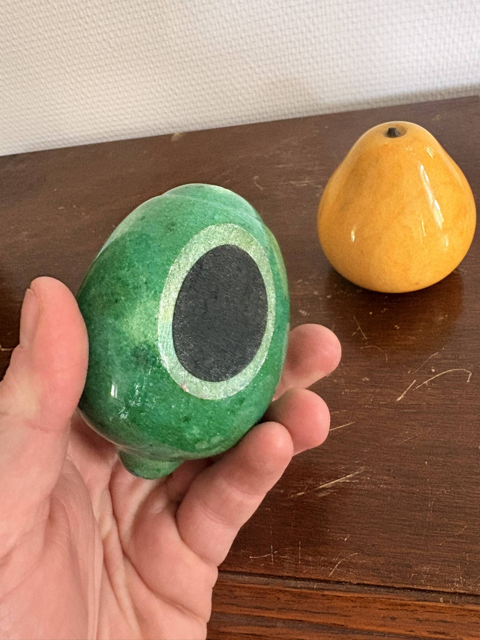 Vintage Italian Polished Alabaster Pear Lemon Fruit