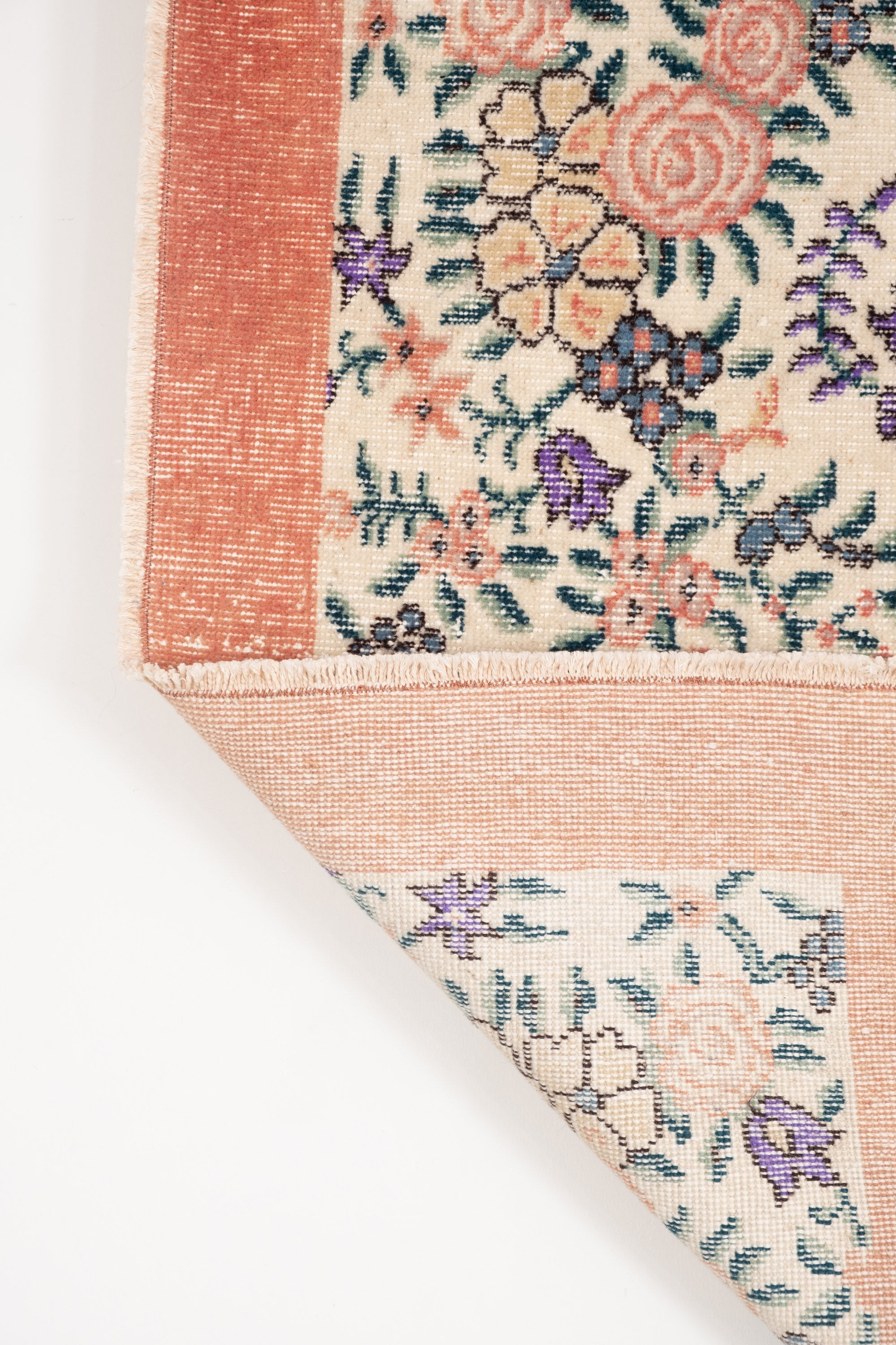 Vintage Turkish Sparta Floral Rug, 1970s