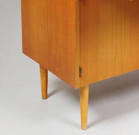 Vintage teak library with drop-down secretary, 1960s