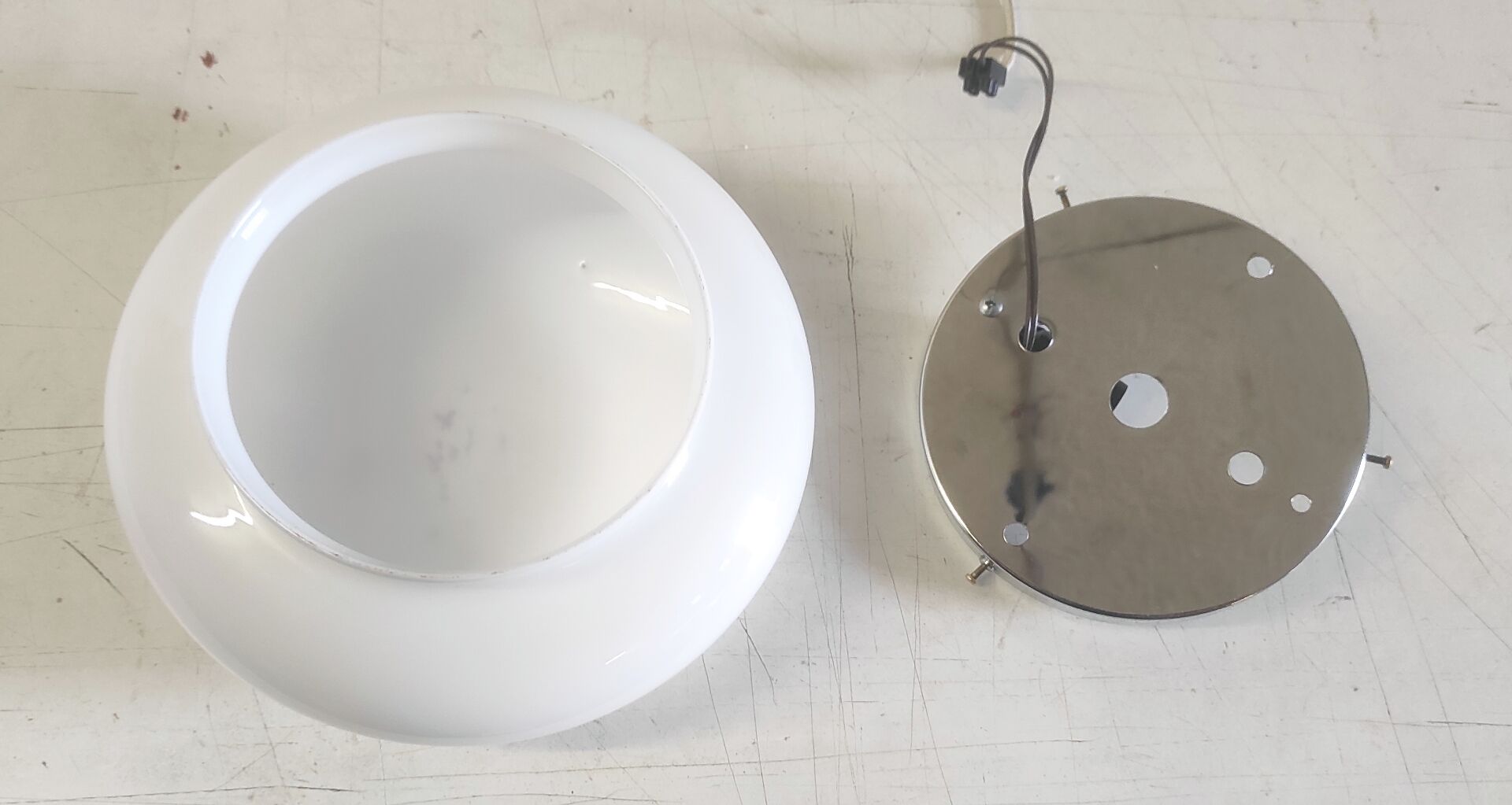 Ceiling light or opaline globe wall light - mid 20th century.