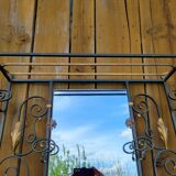 Art Deco 1930s wrought iron coat rack and hat stand