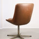 Mid-century Brown Leatherette Swivel Chair from Stol