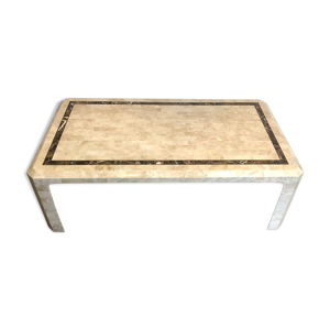 Table basse constituée - marbre laiton