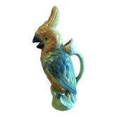 PITCHER IN BARBOTINE SARREGUEMINES CACATOES