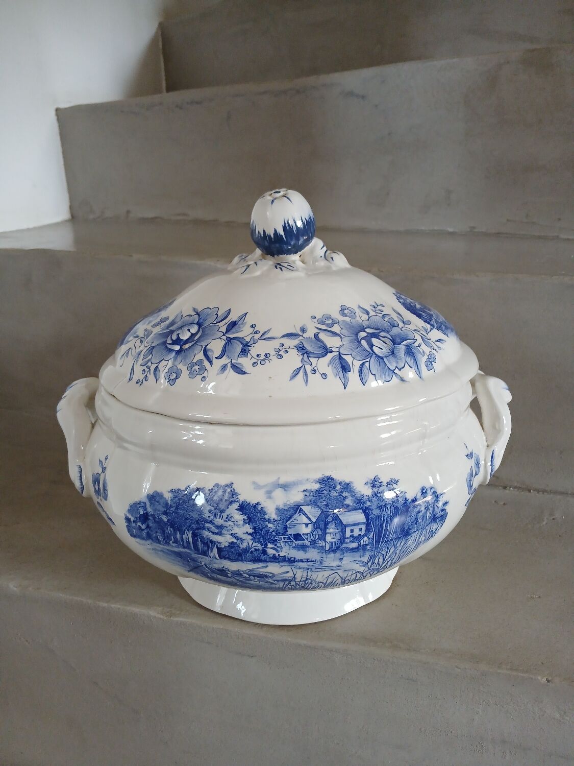 Antique soup tureen Sarreguemines
