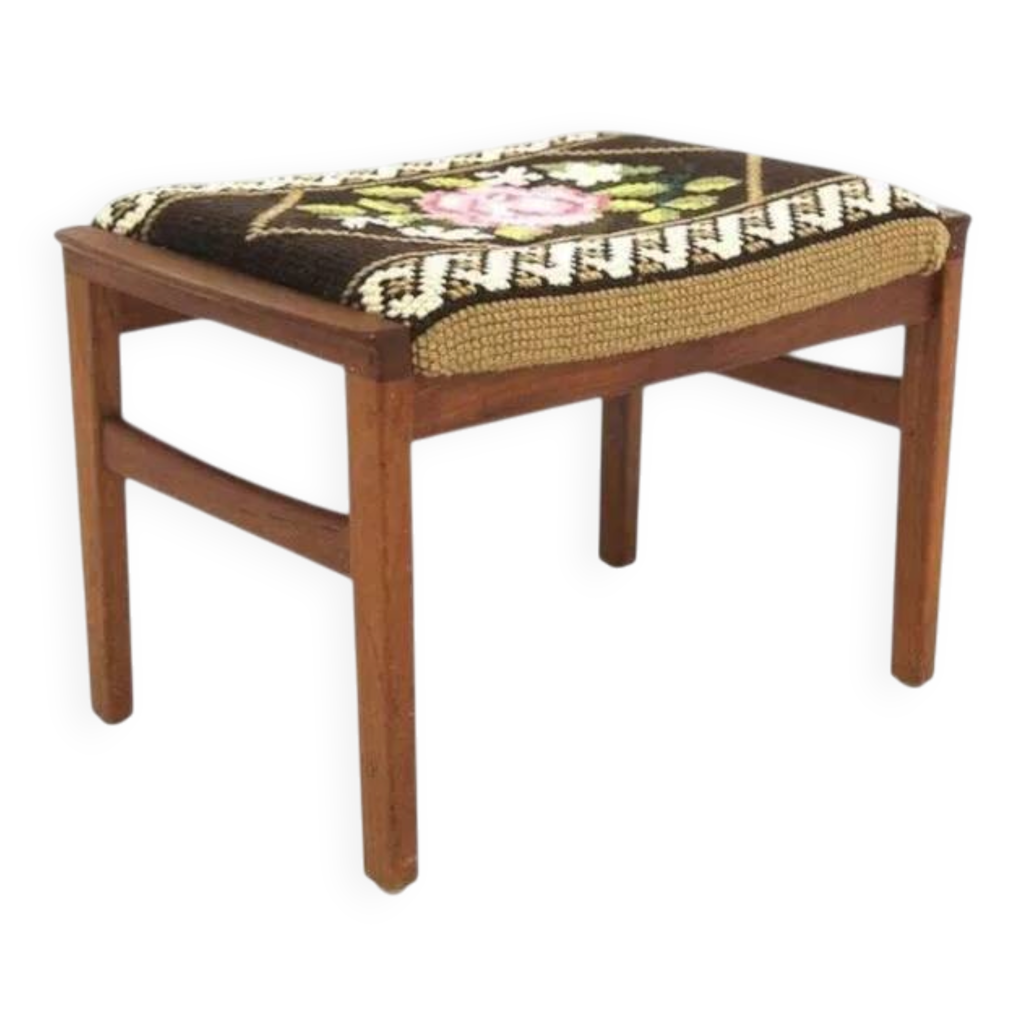 Ottoman scandinave en teck, Suède, 1950