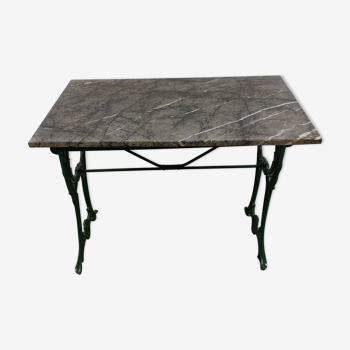 Old marble and wrought iron table