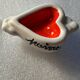 Vintage 50s salt and pepper shaker - ceramic - heart shapes