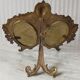19th century "Victorian" double frame, gilded bronze decorated with acanthus & flower garlands