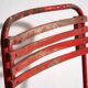 Antique red garden chairs (c.1920). Set of 4 pieces #37