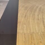 Table basse en laiton gravé de pierre bleue d'Agathe, 1987