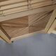 Room divider, French blonde beech louvered screen, 1960s, width 155 cm, height 185 cm