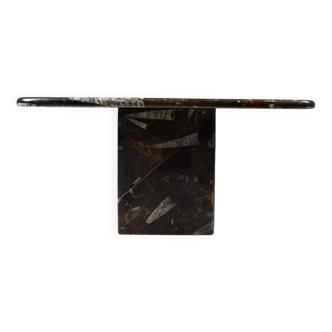 Vintage fossilized stone coffee table