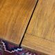 Round cherry wood table, 6 feet, Louis Philippe style with 2 extensions.