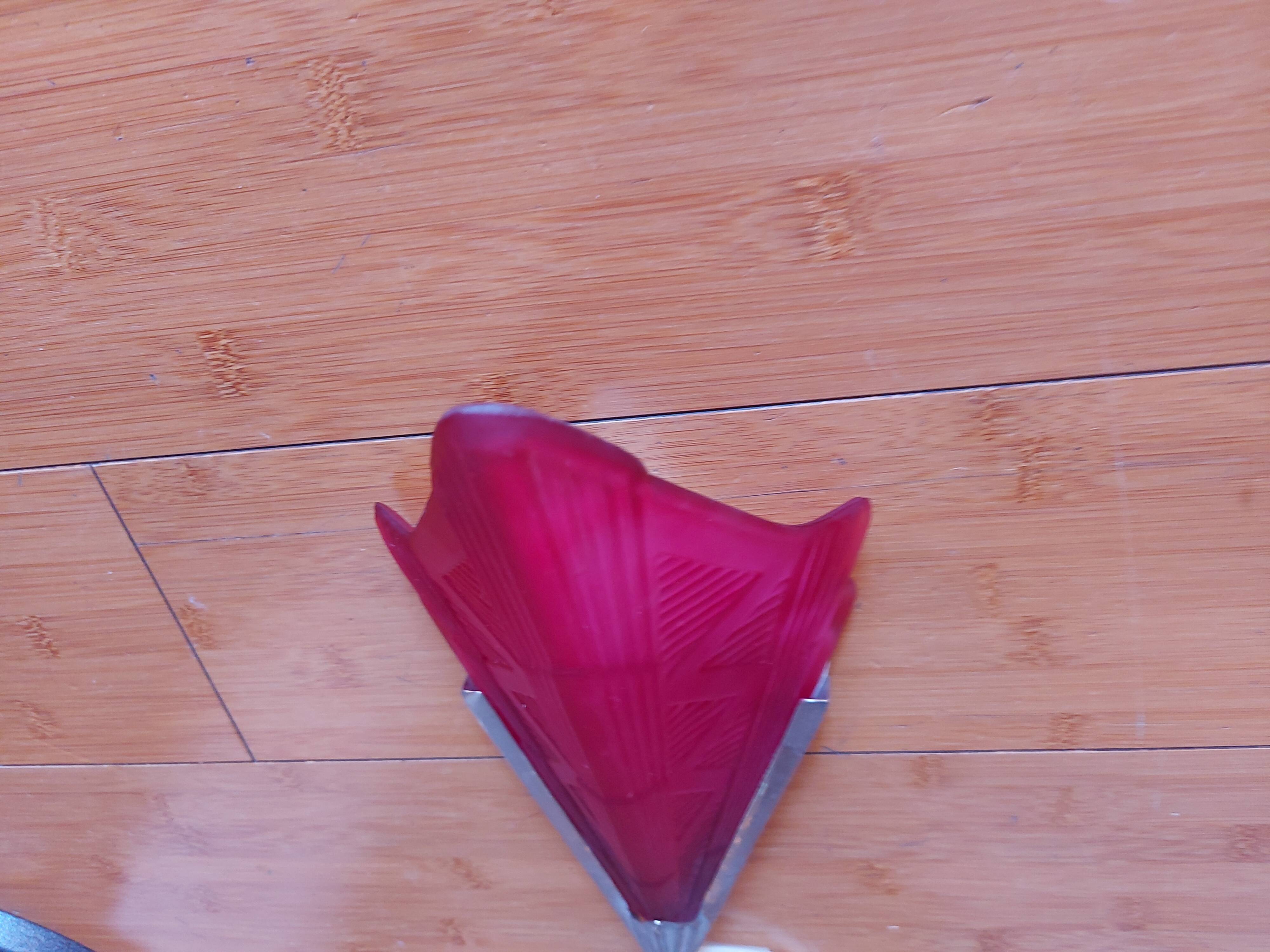 Vintage Ikea wall lamp in tyoe art deco glass