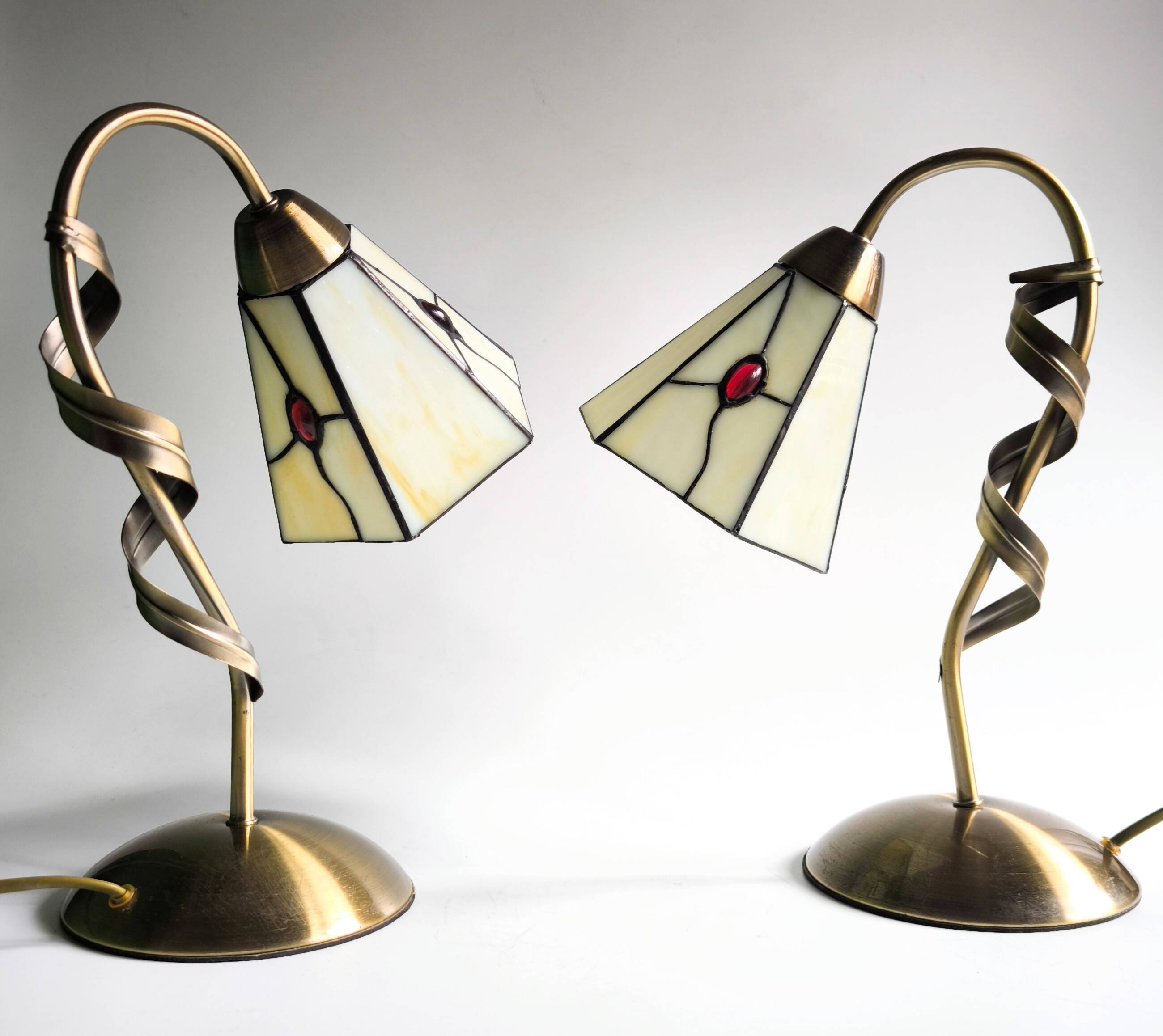 Ensemble de lampes de table de style Tiffany