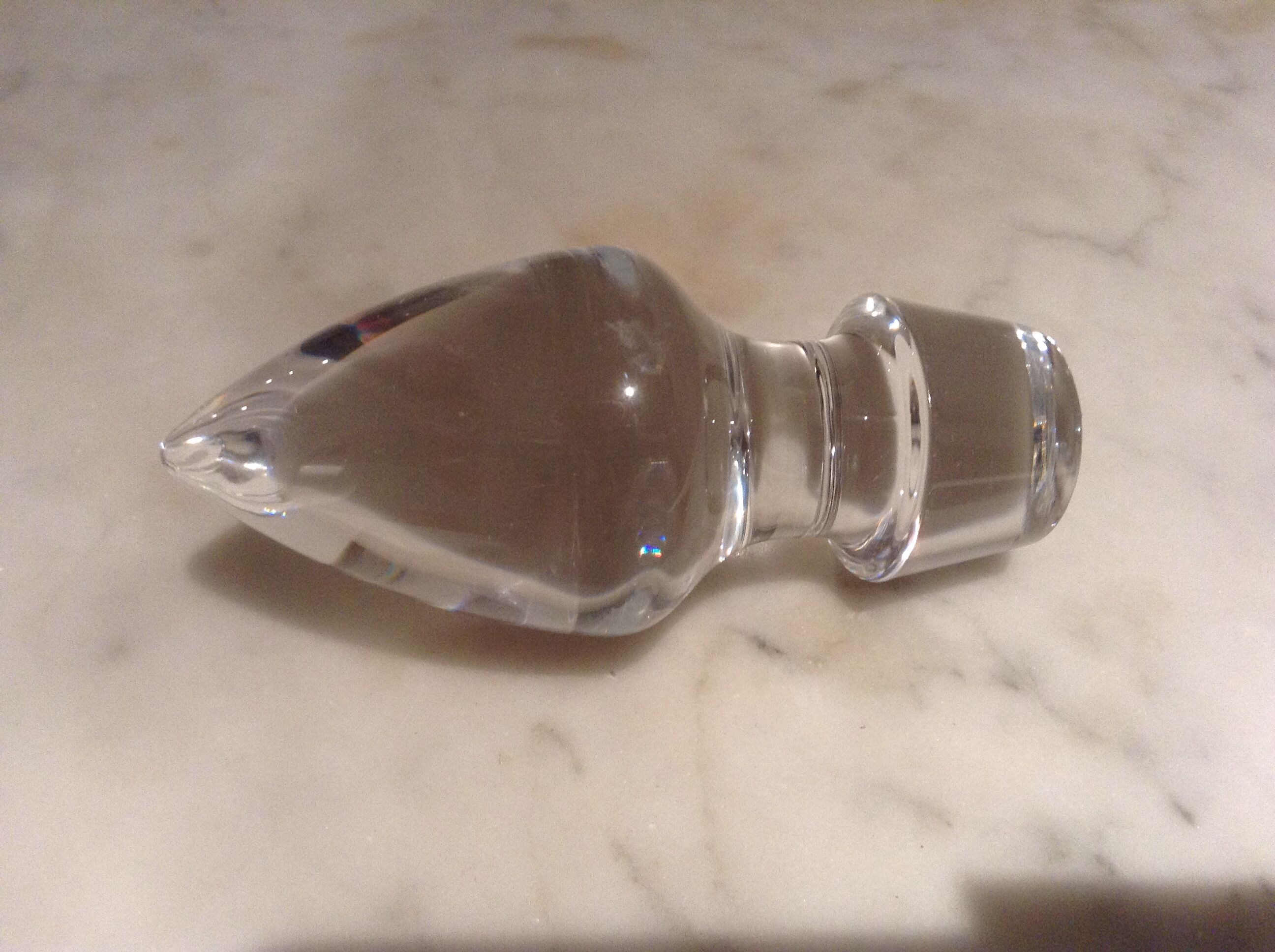 Carafe en verre ovale