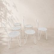 Garden chair "Cœur" attributed to Mathieu Matégot, perforated metal, years