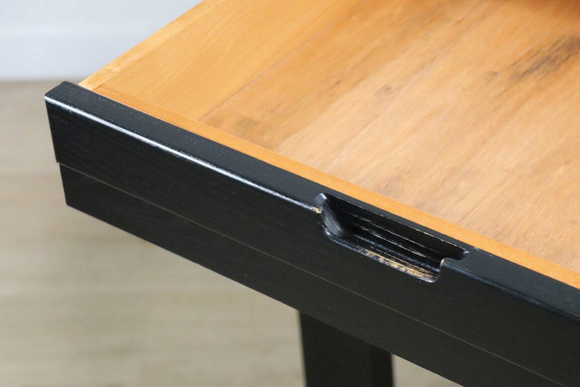 Vintage Simat edition desk in blackened wood, 1980