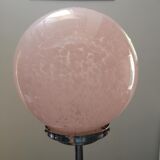Ceiling lamp globe ball Art Deco opaline Clichy pink 1930