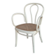 Vintage Thonet Style Dining Chair: White Beech Bentwood Cane Seat