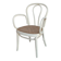Vintage Thonet Style Dining Chair: White Beech Bentwood Cane Seat